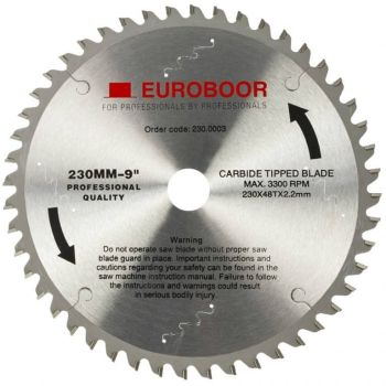 EUROBOOR 230.0003 - Circular saw blade,230x25.4mm, # teeth 48