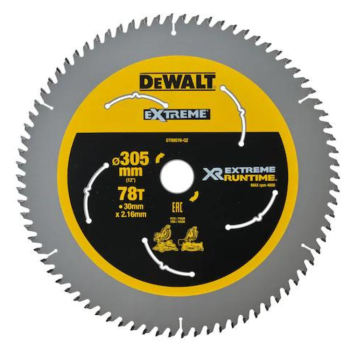 DEWALT DT995756-QZ - EXTREME Runtime Circular Saw Blade 305mm Bore 30mm 78T