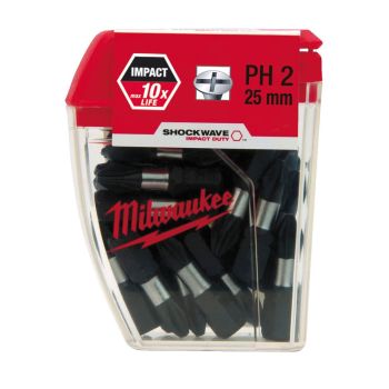 MILWAUKEE 4932352551 - PH2 Bit set (Pack 25 Pcs)