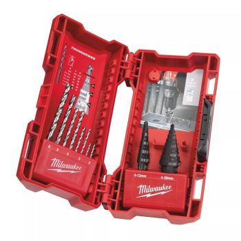 MILWAUKEE 48899350 - STEP & DRILL BIT 10 PC COMBO SET