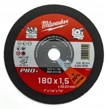 MILWAUKEE 66252849525 - Cutting  Grinding Discs A46S-180x1.6x22.23