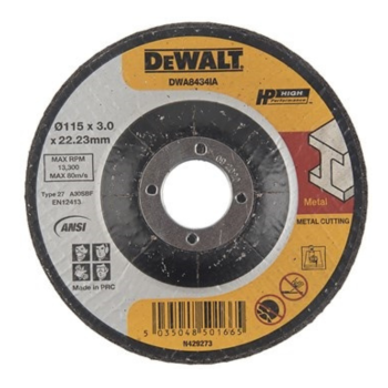 DEWALT DWA8434IA-AE - METAL CUTTING WHEEL 115X3X22MM