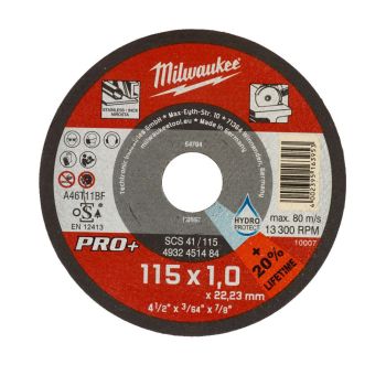 MILWAUKEE 66252849236 - Cutting  Grinding Discs A60S-115x1.0x22.23