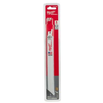 MILWAUKEE 48005093 - SAWZALL 8" 8/12 TPI Reciprocating Saw Blades 5-Pack