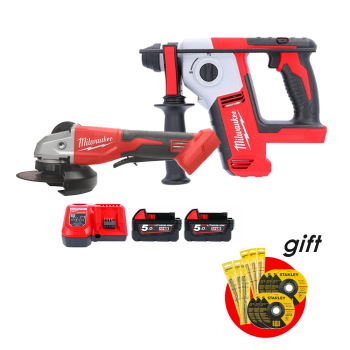 MILWAUKEE - Offer 1, M18BH-0x1 + M18BLSAG125-0x1 + M18B5x1 + M12-18FCx1 + Gifts (STANLEY STA54067x3 + STA54072x3 + STA4522Sx3 + STA4502Ax3)