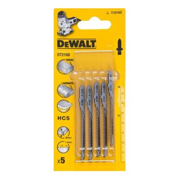 DEWALT DT2168-QZ JIG SAW BLADE - HCS BLADES - T SHANK - WOOD CUTTING BLADES FOR F