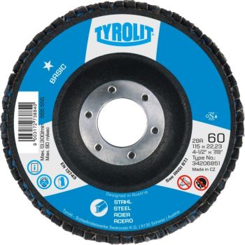 TYROLIT 320319 - TYROLIT BASIC "2IN1" FLAP DISC 125/40 FLAT