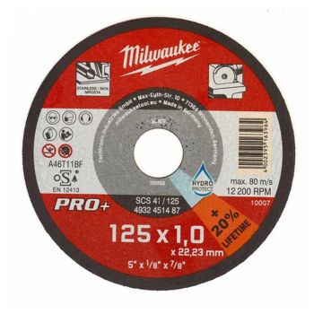 MILWAUKEE 66252849237 - Cutting  Grinding Discs A60S-125x1.0x22.23