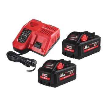 (Milwaukee M18HNRG-802 - Set (2xM18B8 + M12-18FC