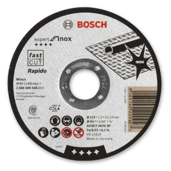 BOSCH 2608600545 - CUTTING DISC EXPERT  115X1X22.23MM