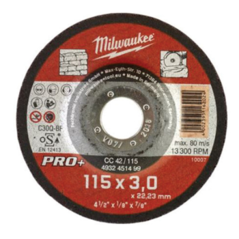 MILWAUKEE  66252849527 - Cutting  Grinding Discs A30S-115x3.0x22.23