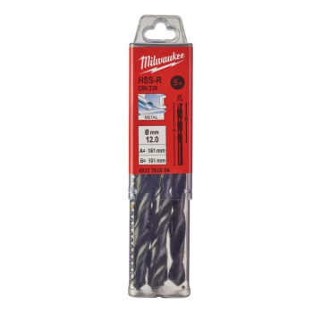 MILWAUKEE 4932363554 - HSS-R METAL DRILL   12X151  MM ( 5 PCS.)