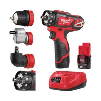 Milwaukee M12BDDXKIT-202C -COMPACT DRILL WITH REMOVABLE CHUCK